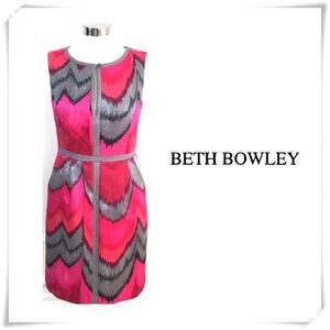 EUC Beth Bowley Silk Blend Printed Shift Dress